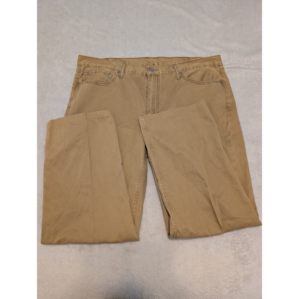 LEVI STRAUSS Men 514 Slim Straight Selvedge 100% Cotton Denim 40x30 Light Brown